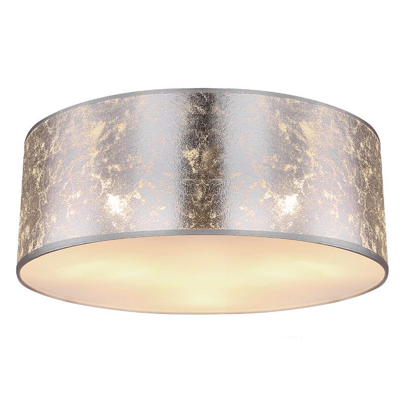 Design plafonnière Vadra, nikkel, metaal, met speaker Design plafonnière Vadra, nikkel, metaal, met speaker