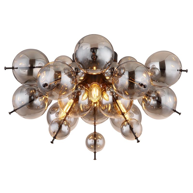 Design plafondlamp rookglas, Ulrich