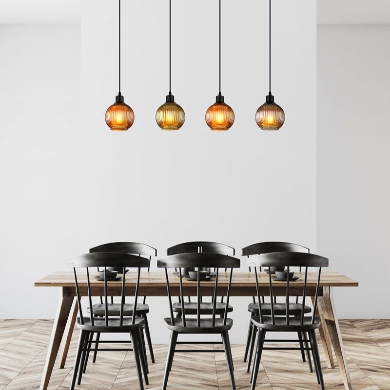 Veelkleurige retro hanglamp glas, Zoubida