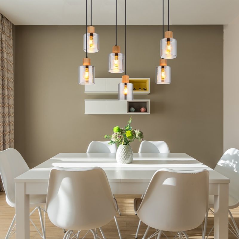 Industriële hanglamp rookglas, Abelon Industriële hanglamp rookglas, Abelon