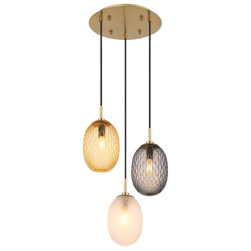Veelkleurige retro hanglamp glas, Dilata Veelkleurige retro hanglamp glas, Dilata