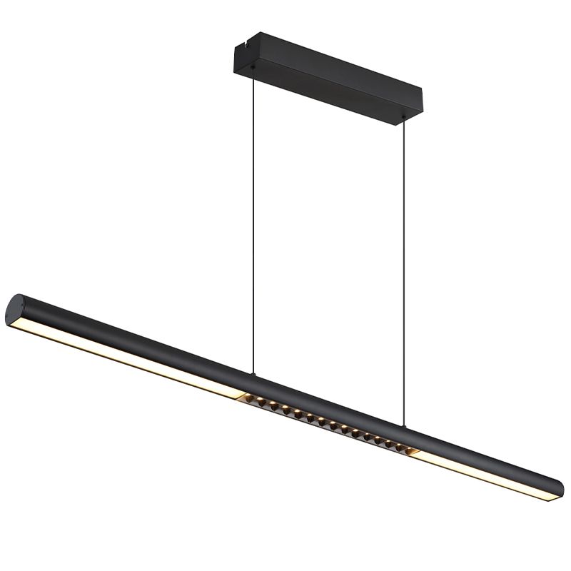Zwarte moderne eettafel hanglamp metaal, Jakub, 24W, 3000K LED Zwarte moderne eettafel hanglamp metaal, Jakub, 24W, 3000K LED