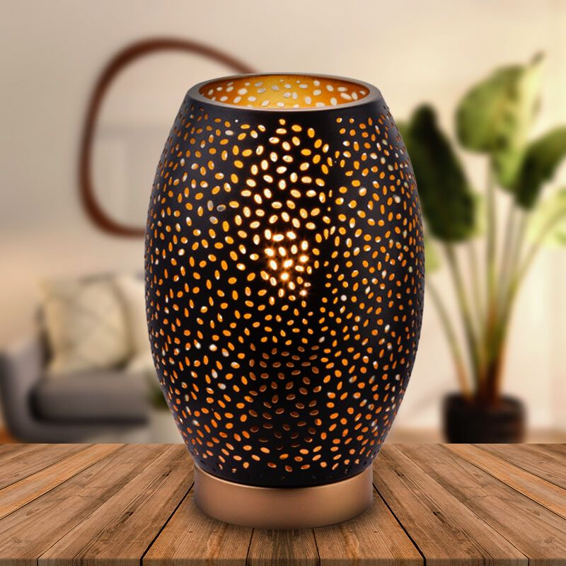 Zwarte moderne tafellamp metaal, Bilboa