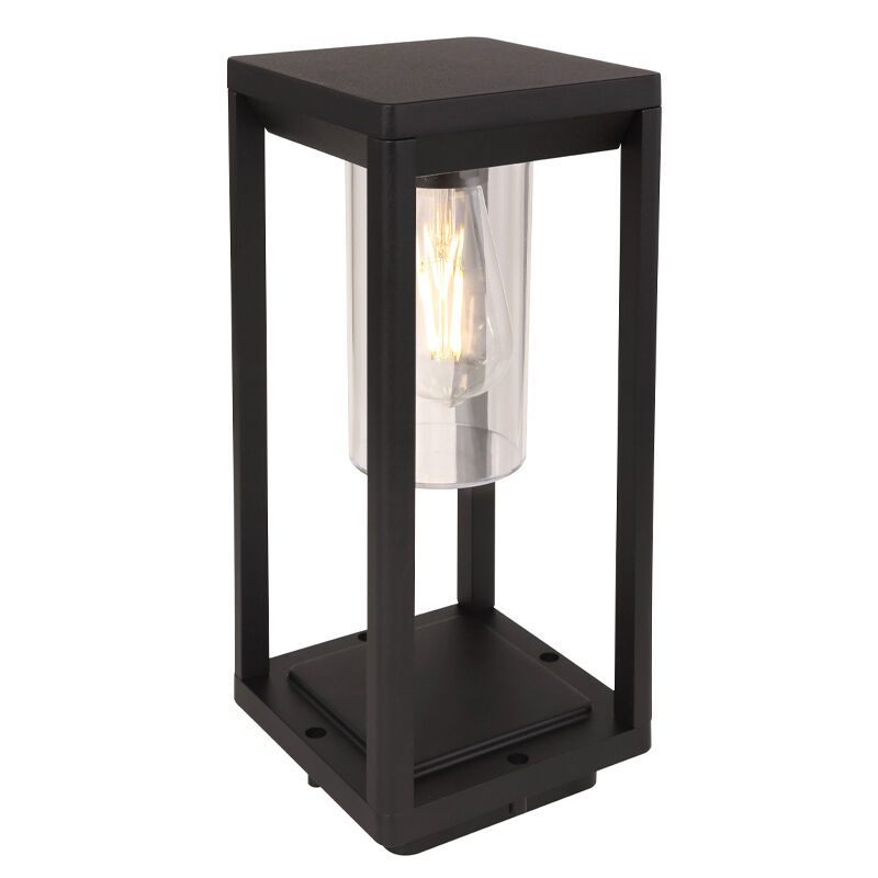 Moderne buitenlamp Vildan, zwart, metaal, IP44