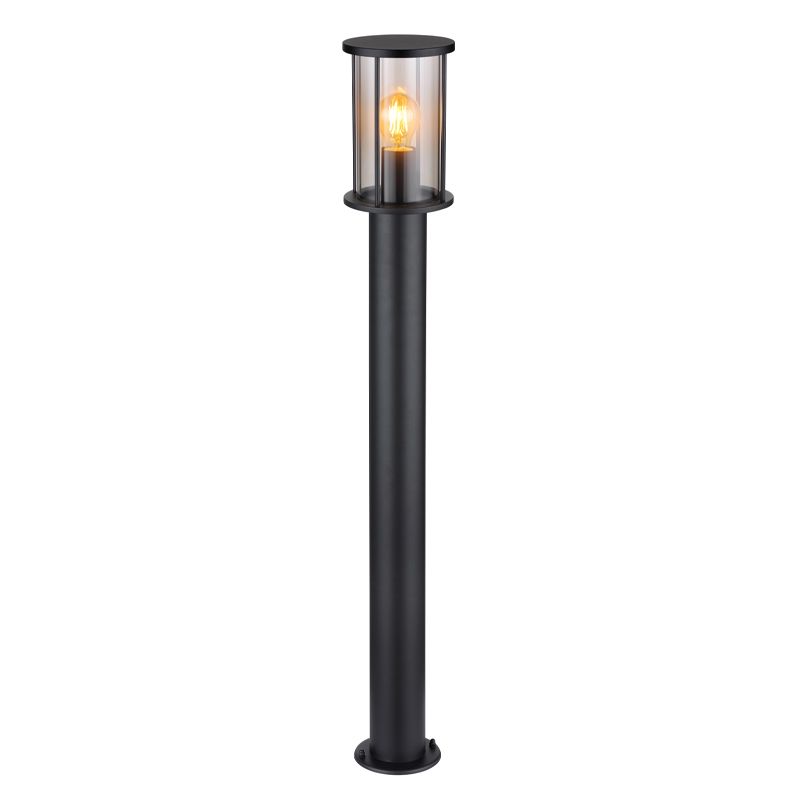 Zwarte moderne buitenlamp rvs, Kors, IP54
