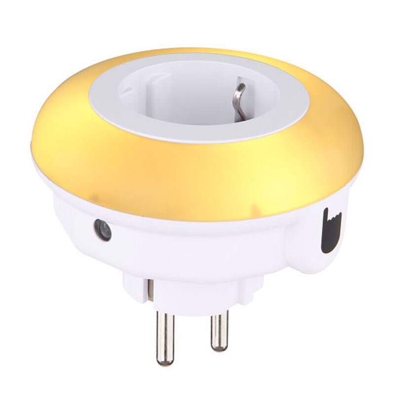 Witte nachtlamp Ather, kunststof, geïntegreerd LED