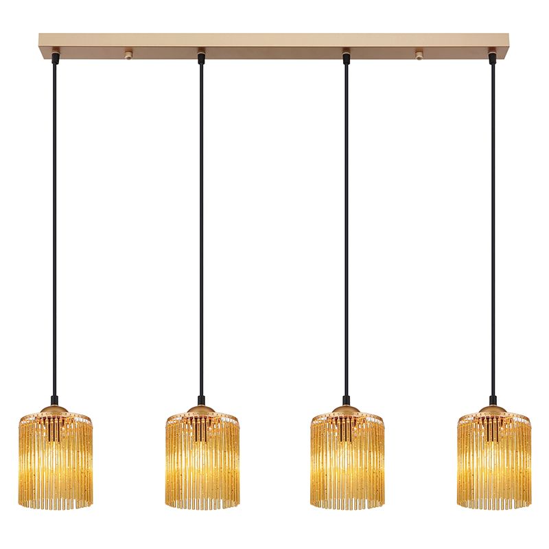 Amberkleurige design eettafel hanglamp acryl, Marthijn