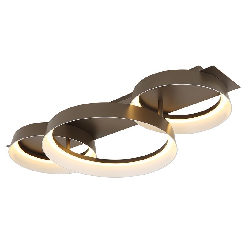 Bruine design plafonnière metaal, Sybrich, 40W, 3000K LED Bruine design plafonnière metaal, Sybrich, 40W, 3000K LED