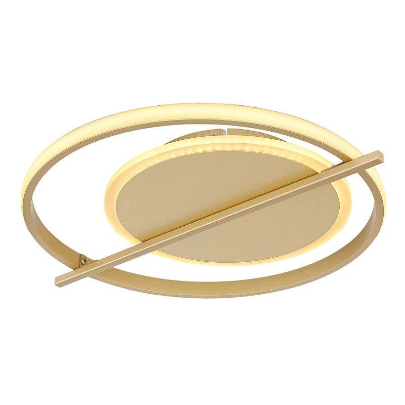 Gouden design plafonnière aluminium, Reinald, 36W, 3000K LED