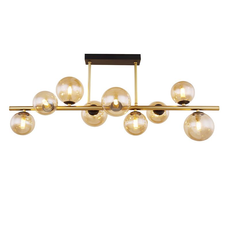 Design plafondlamp Melinda, amber, glas Design plafondlamp Melinda, amber, glas