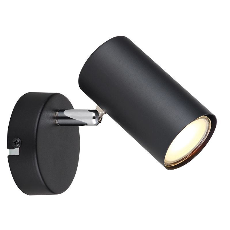 Zwarte moderne wandspot metaal, Rainer Zwarte moderne wandspot metaal, Rainer
