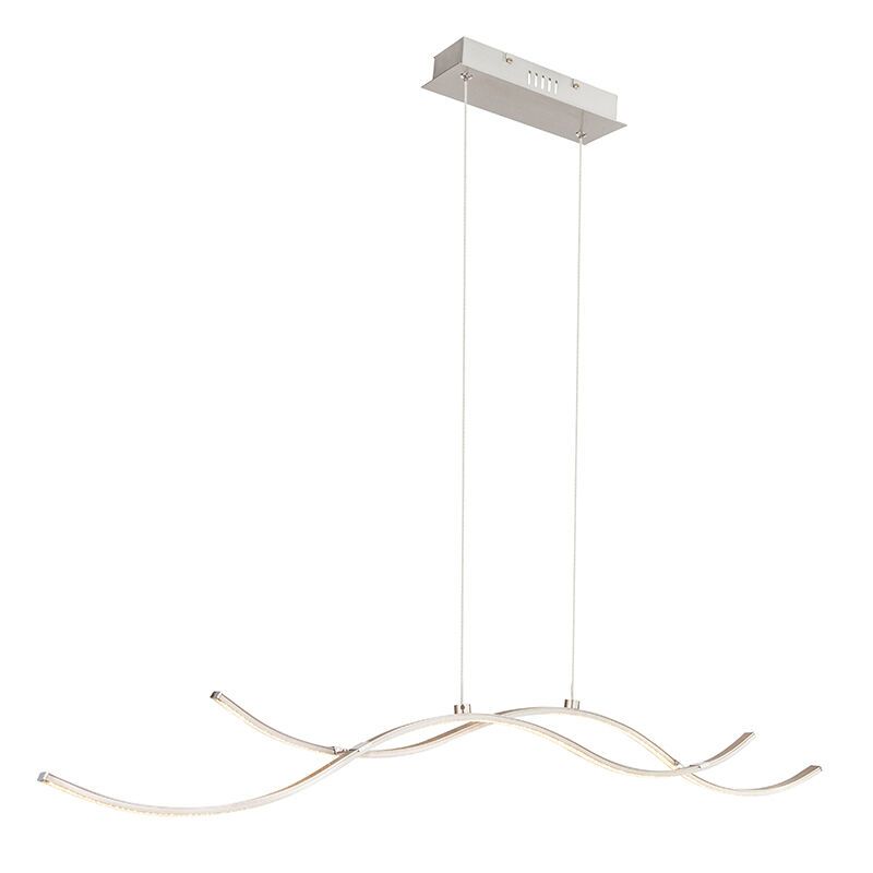 Moderne hanglamp Terence, nikkel, metaal, 3000K LED Moderne hanglamp Terence, nikkel, metaal, 3000K LED