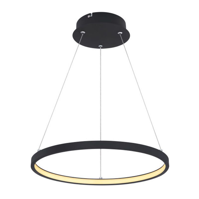 Zwarte hanglamp Jeana, metaal, modern, geïntegreerd LED