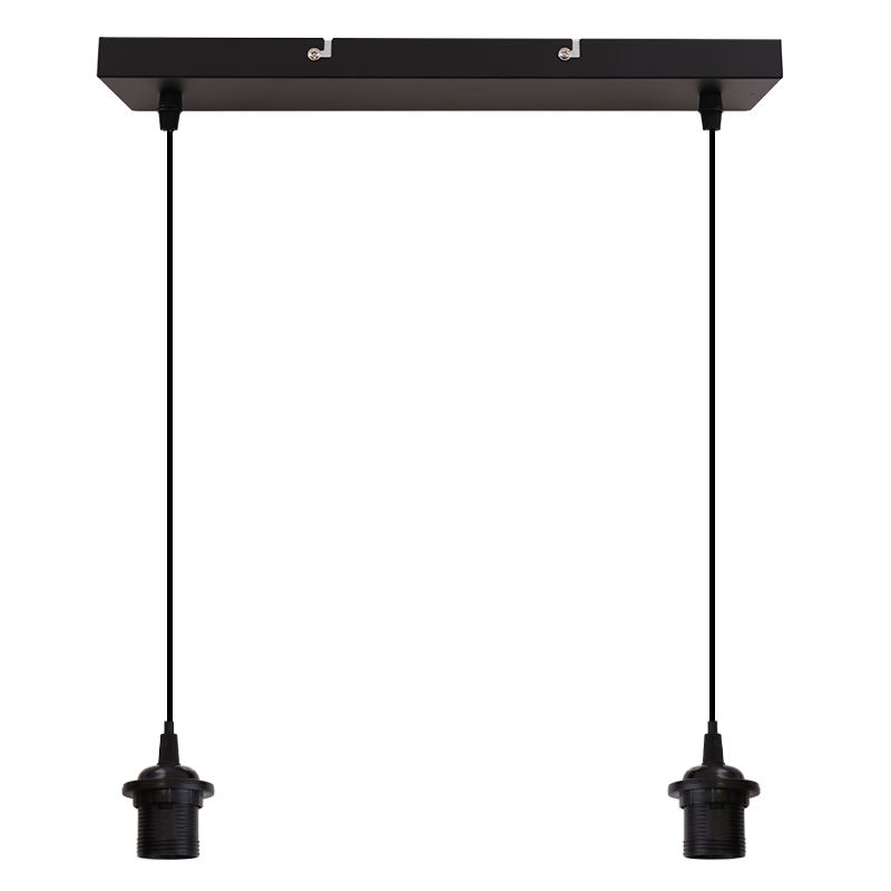 Aluminium hanglamp zonder kap zwart, Rika