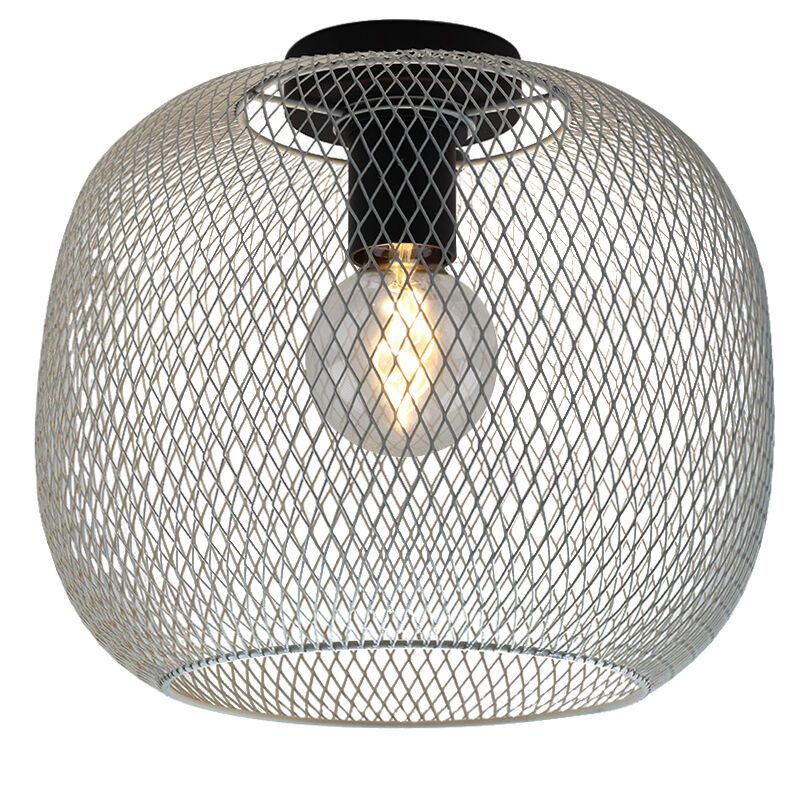 Grijze plafondlamp Emado, metaal, industrieel