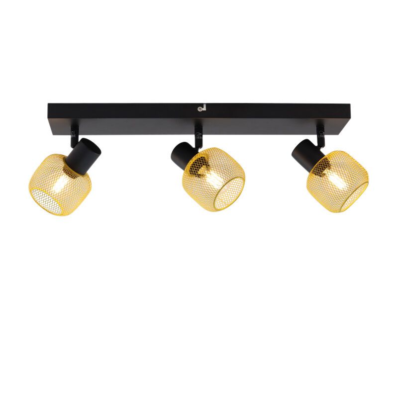 Gele plafondspot Emado, metaal, industrieel, 3L