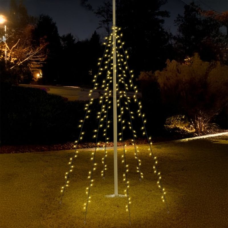 Vlaggenmast verlichting voor buiten, 120 leds, 6 strengen van 2m