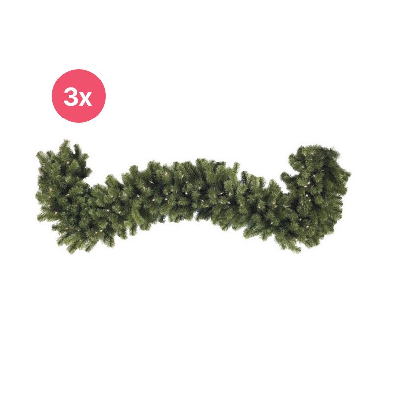 3x 540 cm guirlande, 40 cm dik, 200 leds, koppelbaar