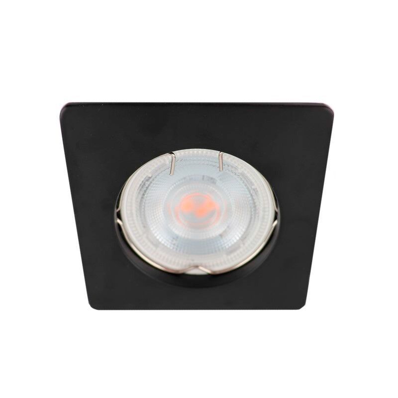 Filo inbouwspot, zwart, afgeronde hoeken