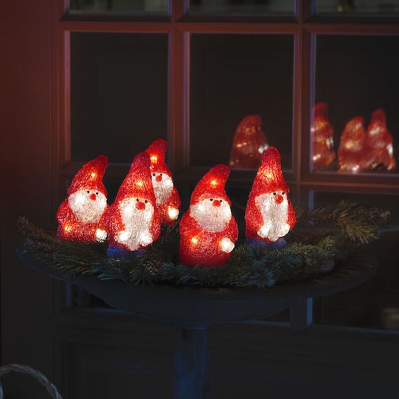 5 LED Kerstmannen, voor binnen en buiten 5 LED Kerstmannen, voor binnen en buiten