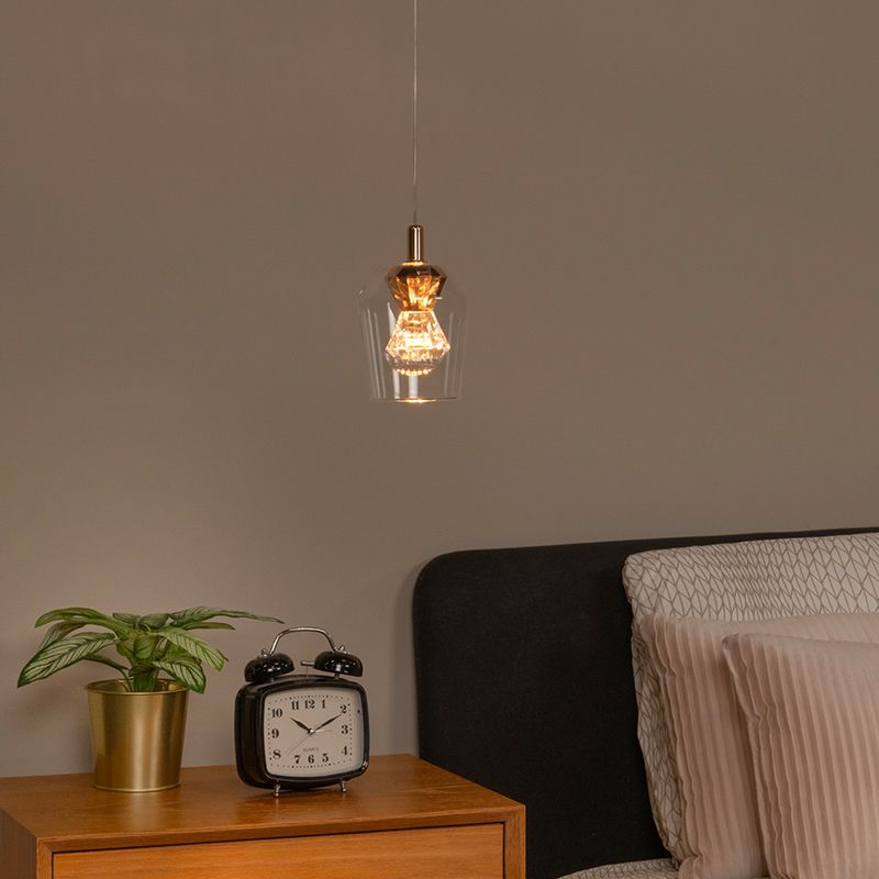 Transparante hanglamp modern, Berliane, 4W, 2700K LED