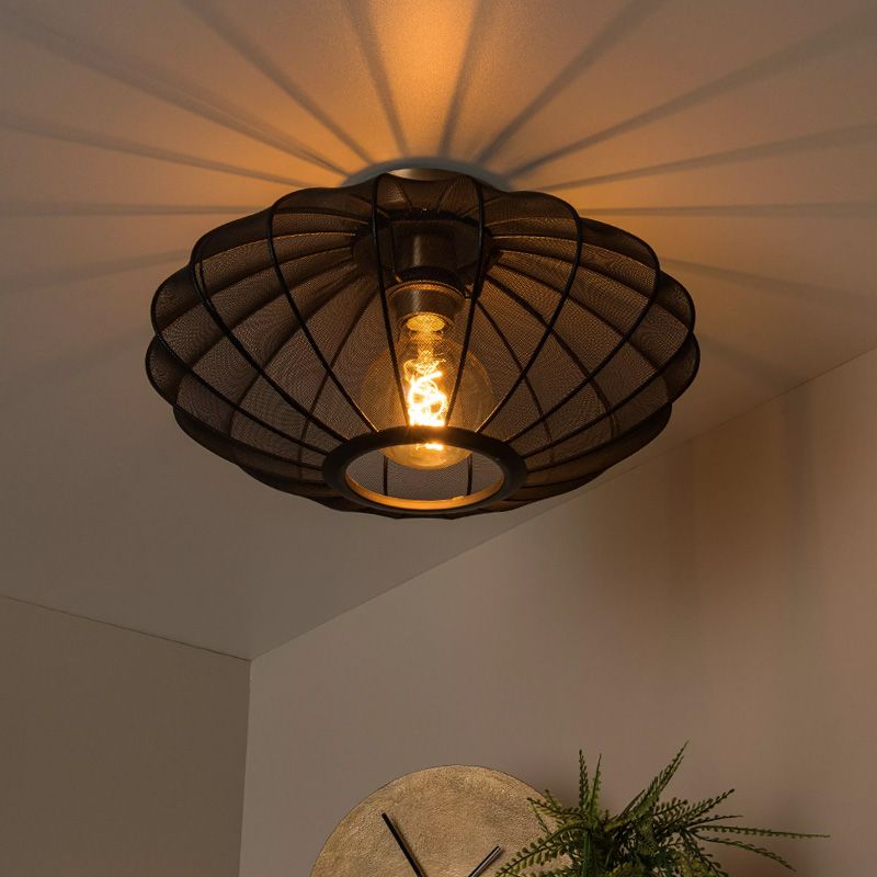 Zwarte plafonnière modern, Corina