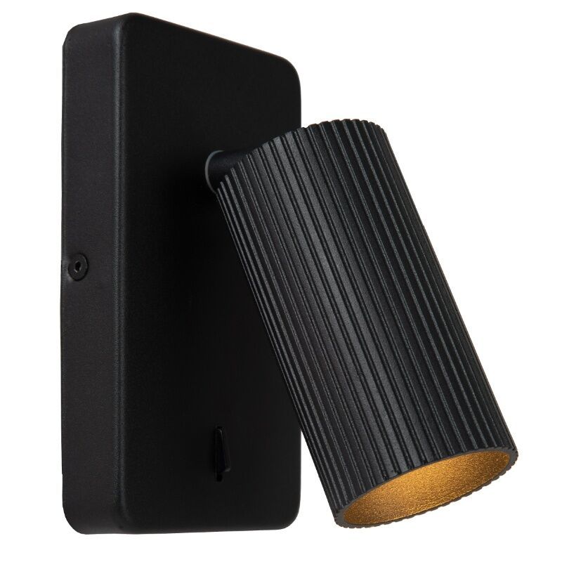 Zwarte wandspot modern, Clubs, met schakelaar