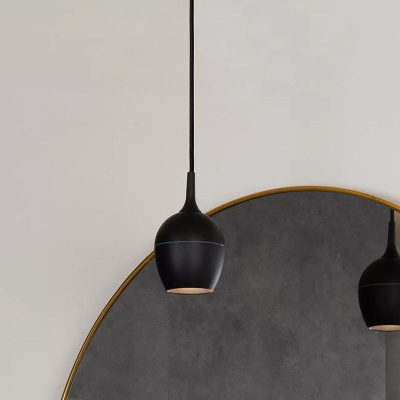 Zwarte badkamer hanglamp modern, Preston, IP44 Zwarte badkamer hanglamp modern, Preston, IP44