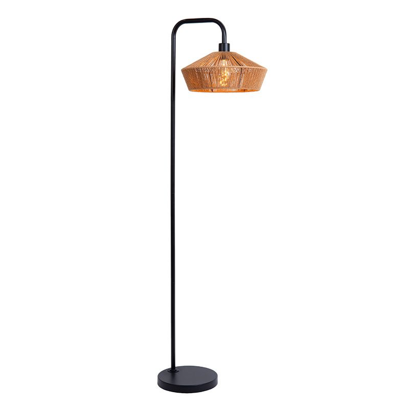 Papieren vloerlamp bruin, Yunkai, met schakelaar Papieren vloerlamp bruin, Yunkai, met schakelaar