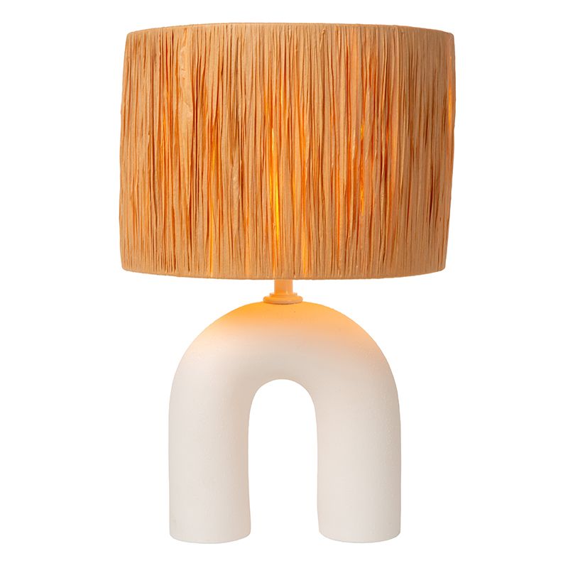 Rotan tafellamp bruin, Ronda, met schakelaar