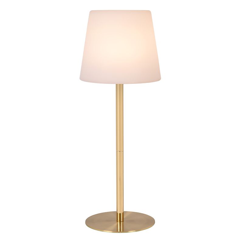 Gouden oplaadbare buiten tafellamp modern, Tyon, 2W, 2700K LED, IP65, met touchdimmer Gouden oplaadbare buiten tafellamp modern, Tyon, 2W, 2700K LED, IP65, met touchdimmer