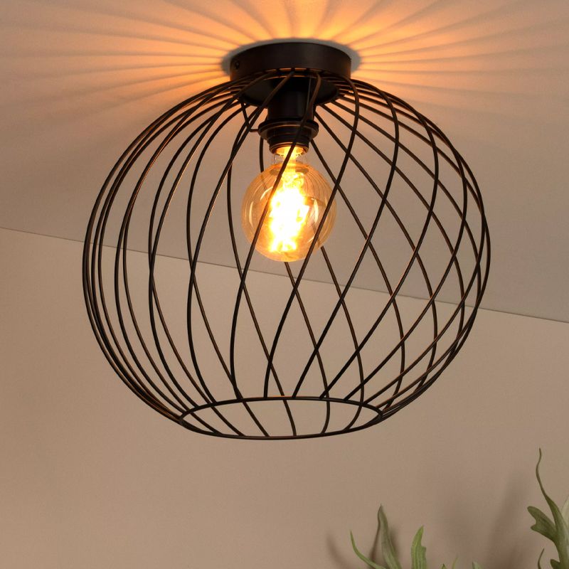 Zwarte plafondlamp klassiek, Danza