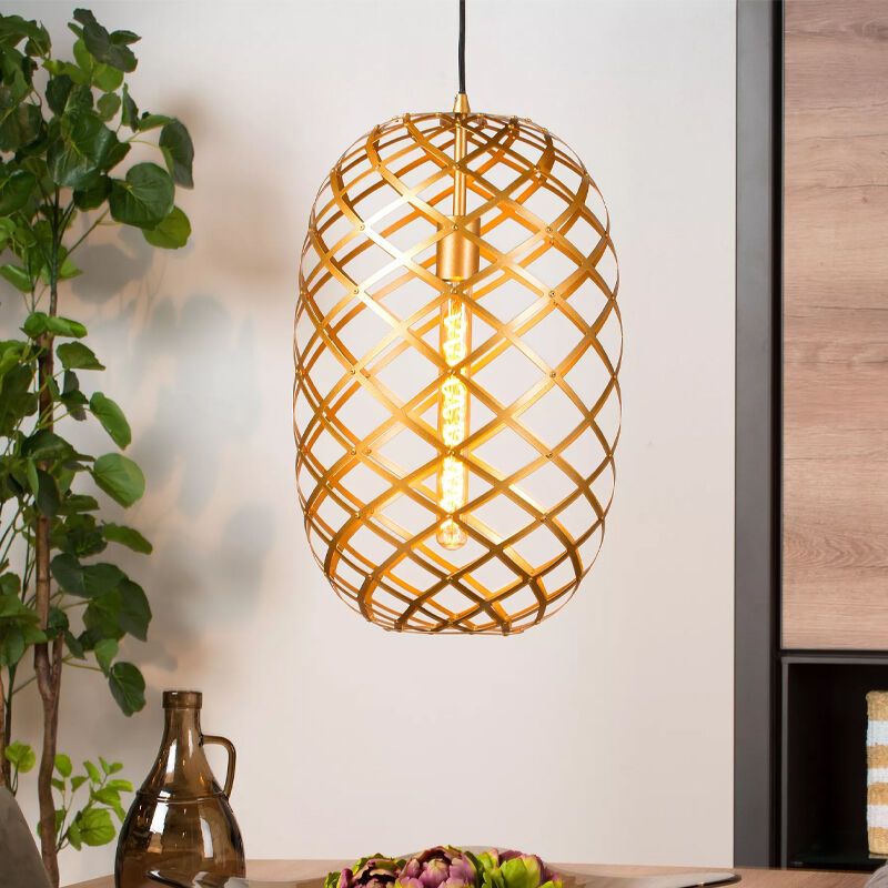 Gouden hanglamp Wolfram, metaal Gouden hanglamp Wolfram, metaal