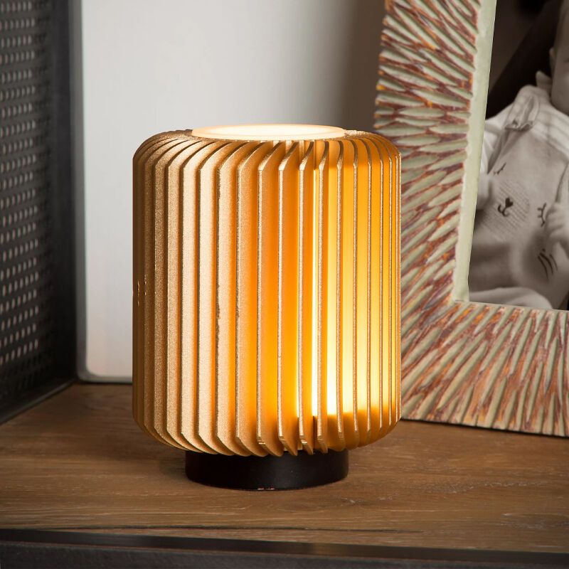 Gouden tafellamp modern, Turbin, 5W, 3000K LED, met schakelaar