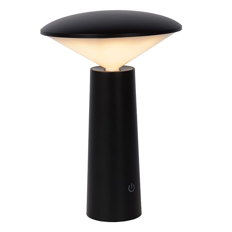 Zwarte buiten tafellamp modern, Jive, 4W, warm tot koud wit verstelbare LED, IP44, met schakelaar Zwarte buiten tafellamp modern, Jive, 4W, warm tot koud wit verstelbare LED, IP44, met schakelaar