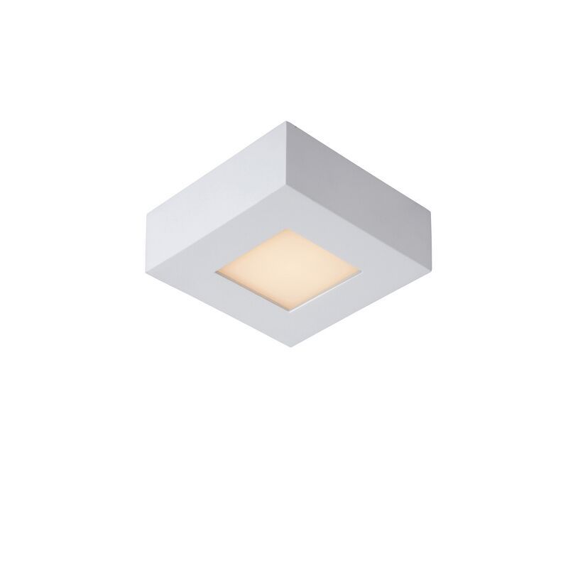 Witte plafonniere Brice, aluminium, 8w geintegreerd warm wit LED Witte plafonniere Brice, aluminium, 8w geintegreerd warm wit LED