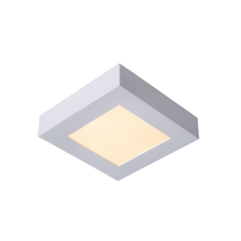 Witte plafonniere Brice, aluminium, 15w geintegreerd warm wit LED
