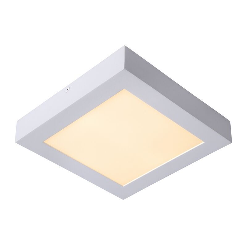 Witte plafonniere Brice, aluminium, 22w geintegreerd warm wit LED