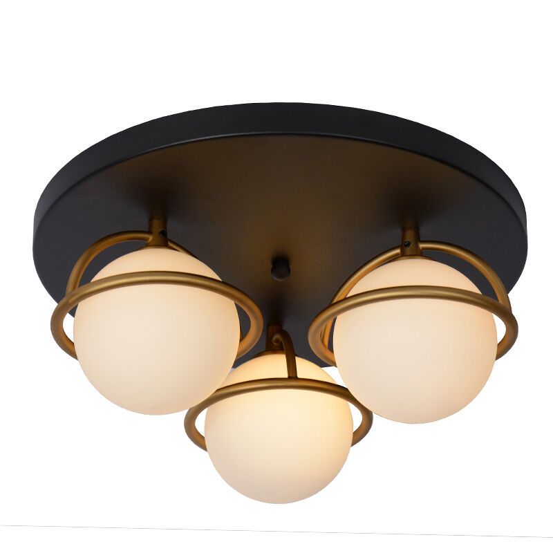 Zwarte badkamer plafondlamp klassiek, Isobel, IP44