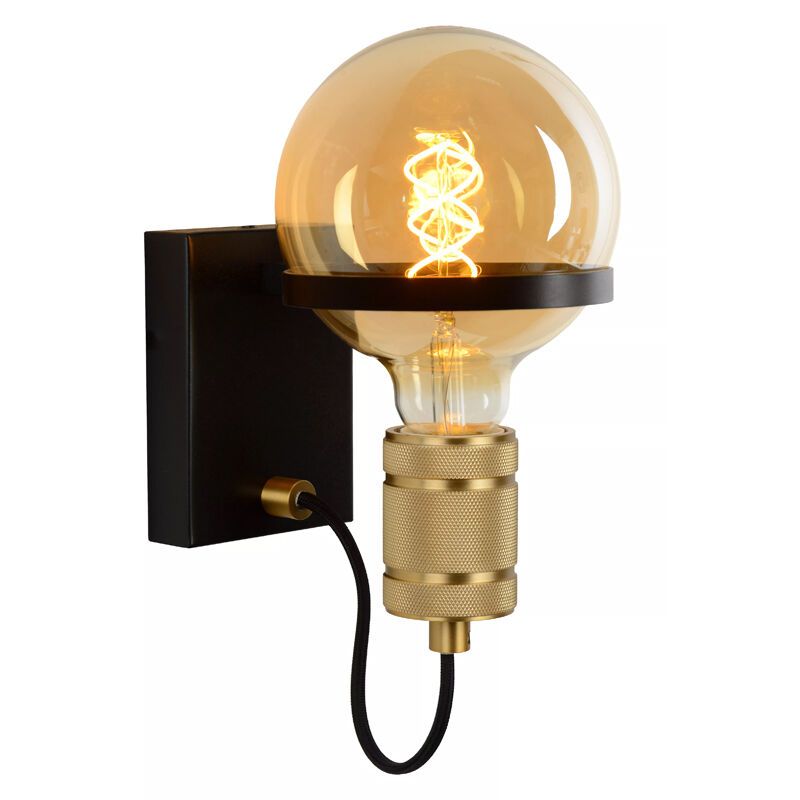 Zwarte wandlamp Ottelien, staal Zwarte wandlamp Ottelien, staal