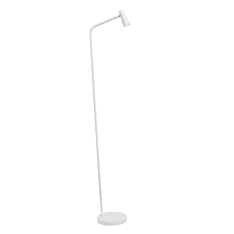 Witte oplaadbare vloerlamp modern, Stirling, 3W, 2700K LED, met touchdimmer