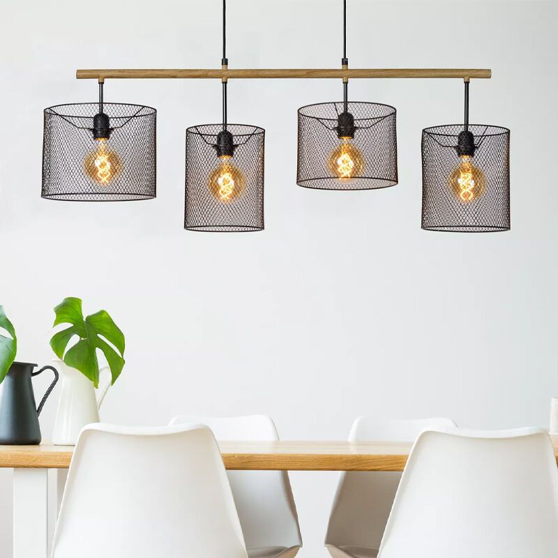 Zwarte hanglamp Baskett, Rond Zwarte hanglamp Baskett, Rond