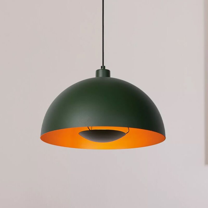 Groene moderne hanglamp, Siemon, metaal Groene moderne hanglamp, Siemon, metaal