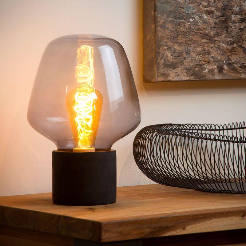 Moderne tafellamp Becky, Grijs