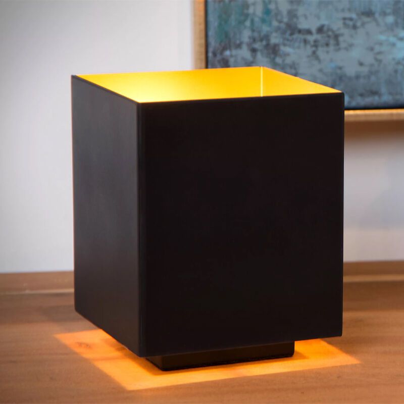 Zwarte tafellamp Suzy, metaal