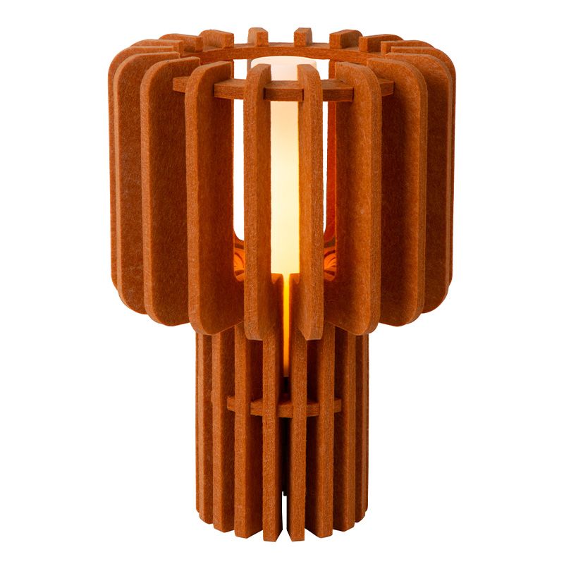 Bruine tafellamp modern, Rollo, met schakelaar