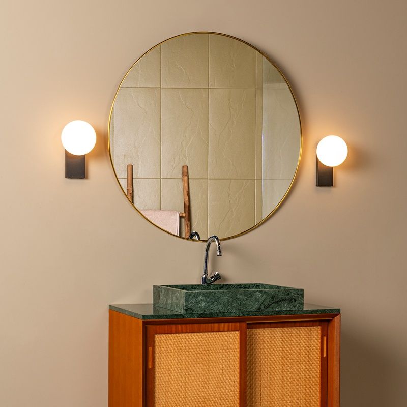 Zwarte badkamer wandlamp modern, Tassa, 10W, 3000K LED, IP44