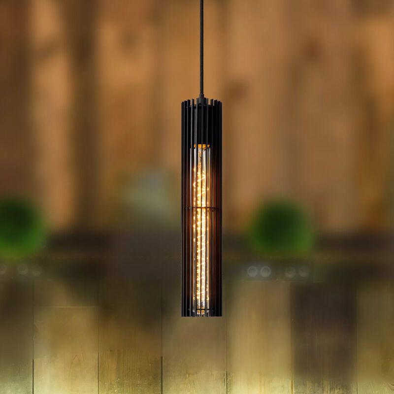 Zwarte hanglamp Lionel, metaal