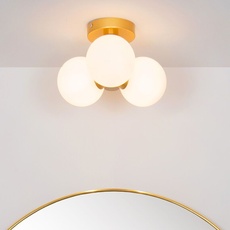 Gouden badkamer plafondlamp modern, Trudy, IP44 Gouden badkamer plafondlamp modern, Trudy, IP44