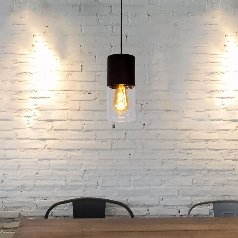 Zwarte hanglamp Zino, glas Zwarte hanglamp Zino, glas